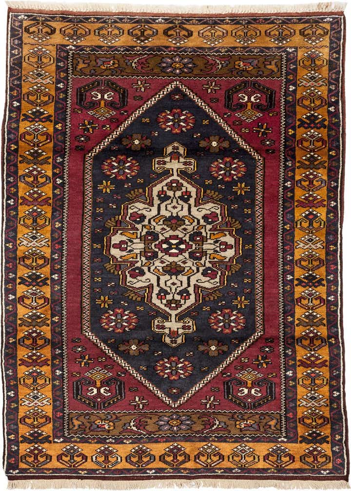 3' 4 x 5' 9 Hand Knotted Yahyali Oriental Wool Rug