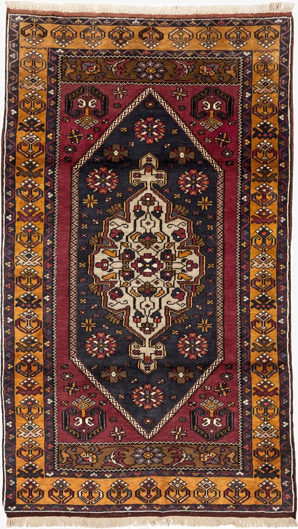 3' 4 x 5' 9  Hand Knotted Yahyali Oriental Wool Rug