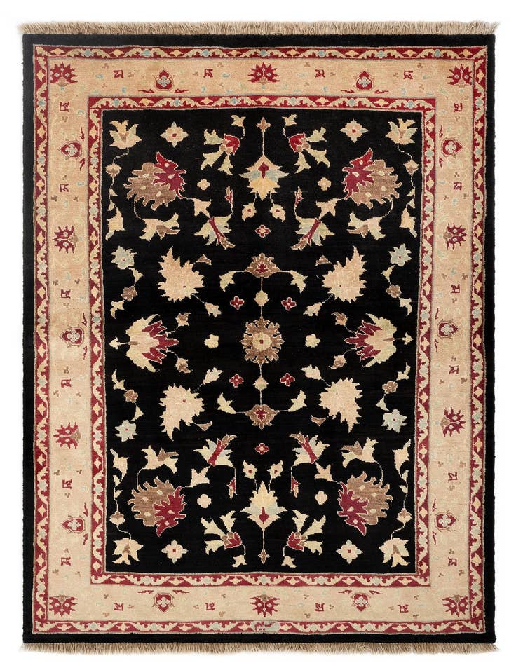 Detail image of 5' 1 x 7' 5 Hand Knotted Ziegler Wool Rug