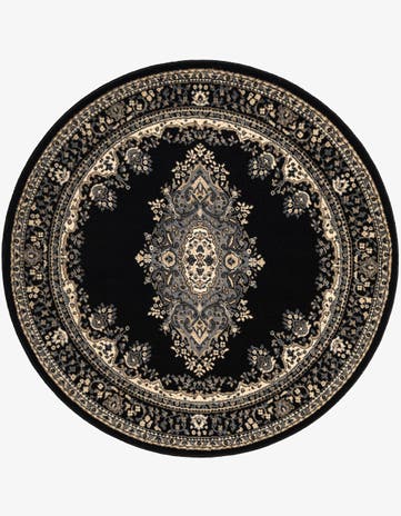 Black Amaya Round Rug