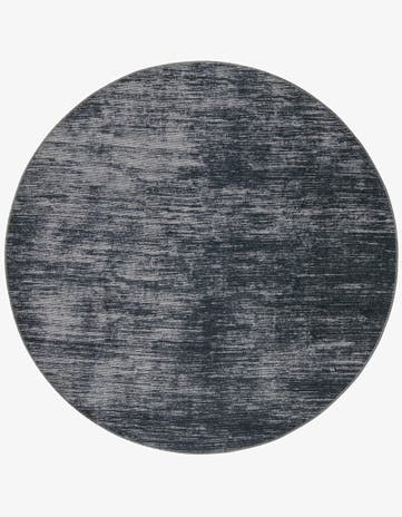 Black Asha Round Rug