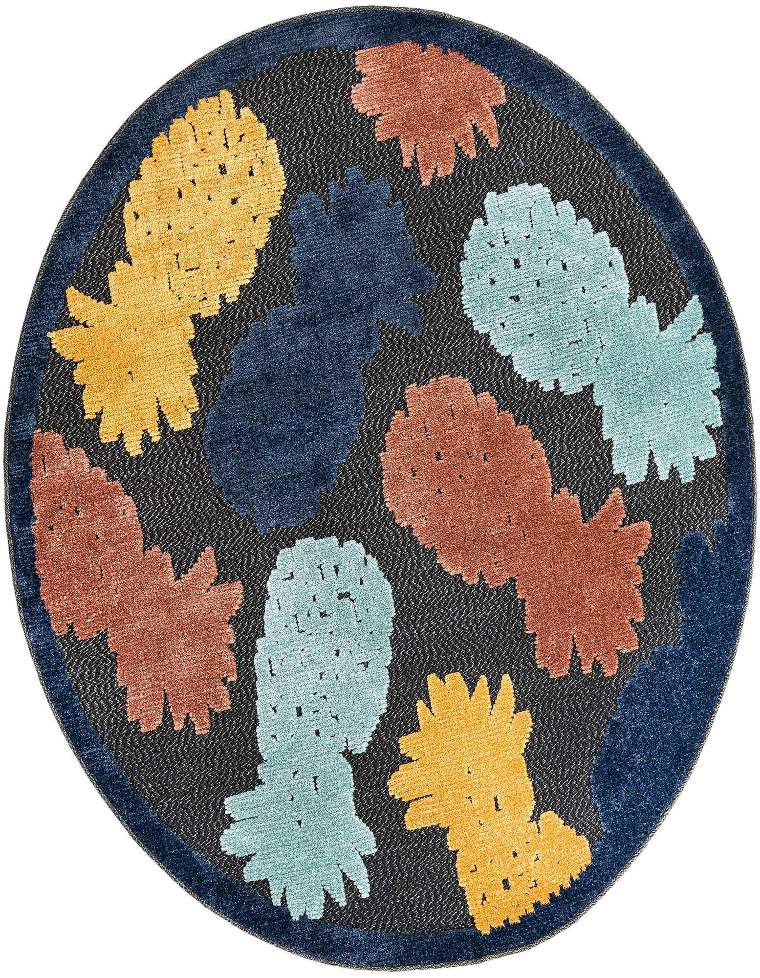 5' 3 x 5' 3 Easy-Clean Belize Indoor / Outdoor Round Rug