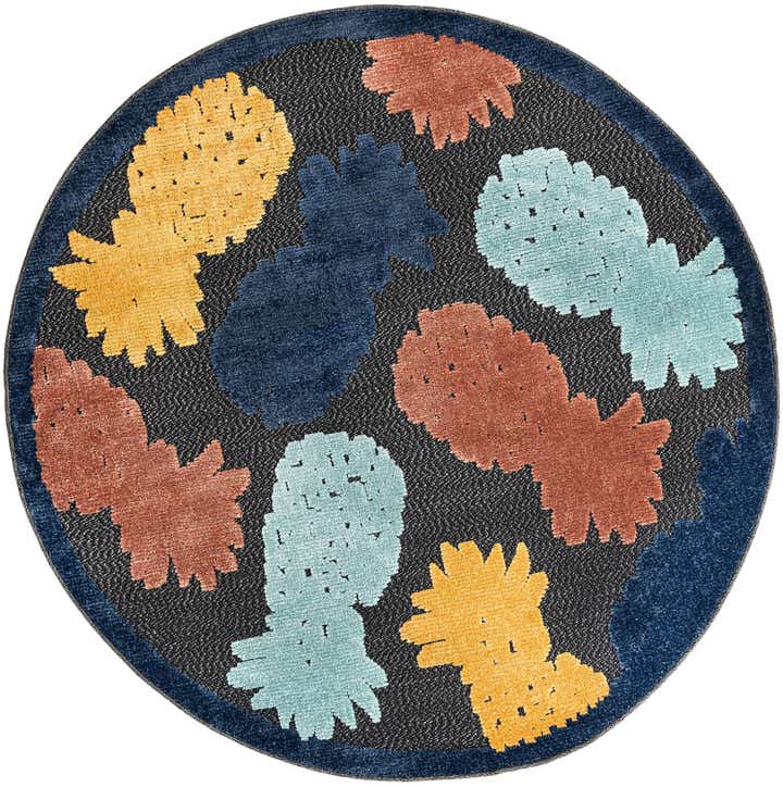 5' 3 x 5' 3 Easy-Clean Belize Indoor / Outdoor Round Rug