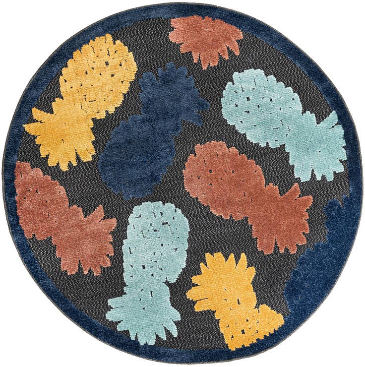 Detail image of 5' 3 x 5' 3 Easy-Clean Belize Indoor / Outdoor Round Rug