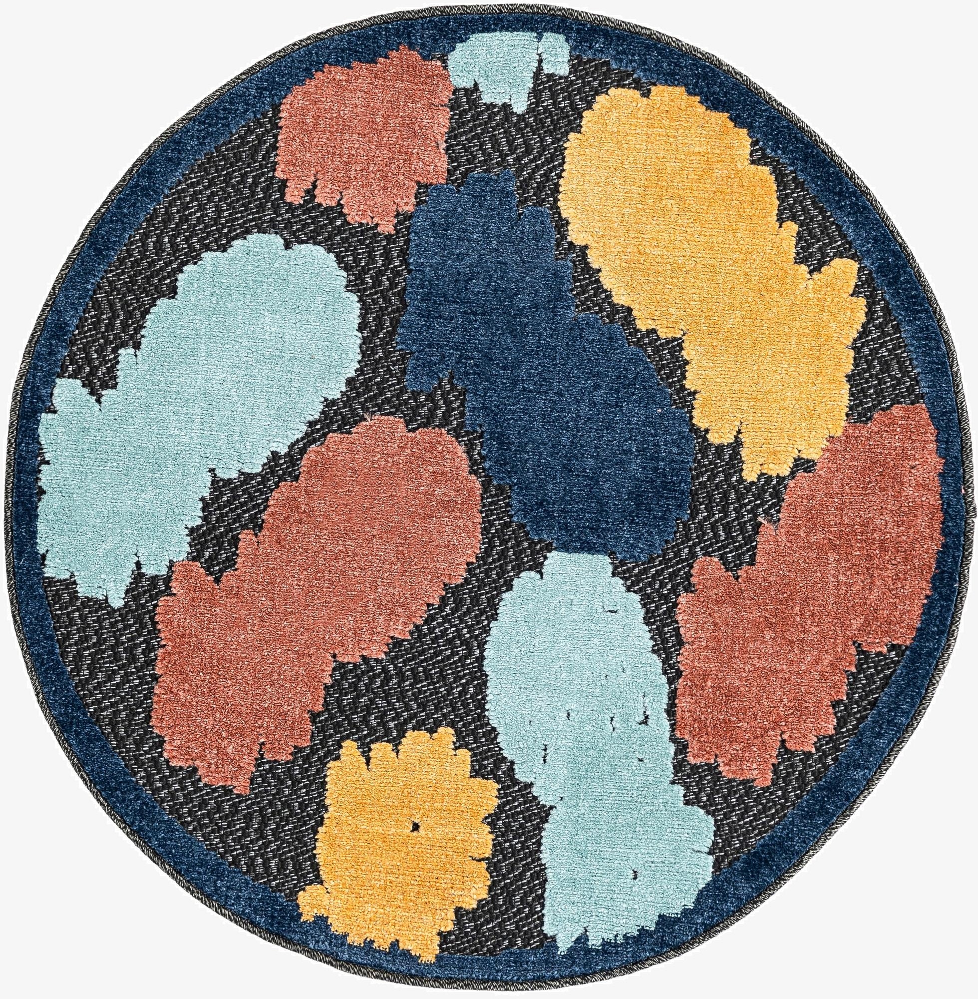 3' 3 x 3' 3  Washable Belize Indoor / Outdoor Round Rug
