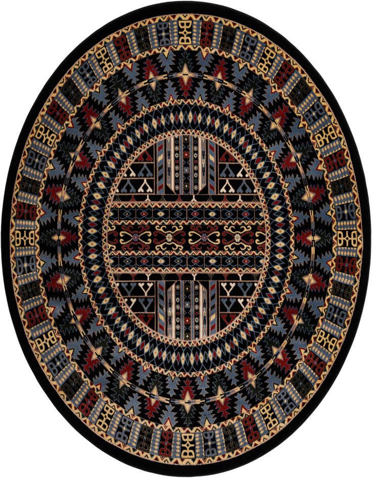 Detail image of 7' 10 x 7' 10 Bokhara Round Rug