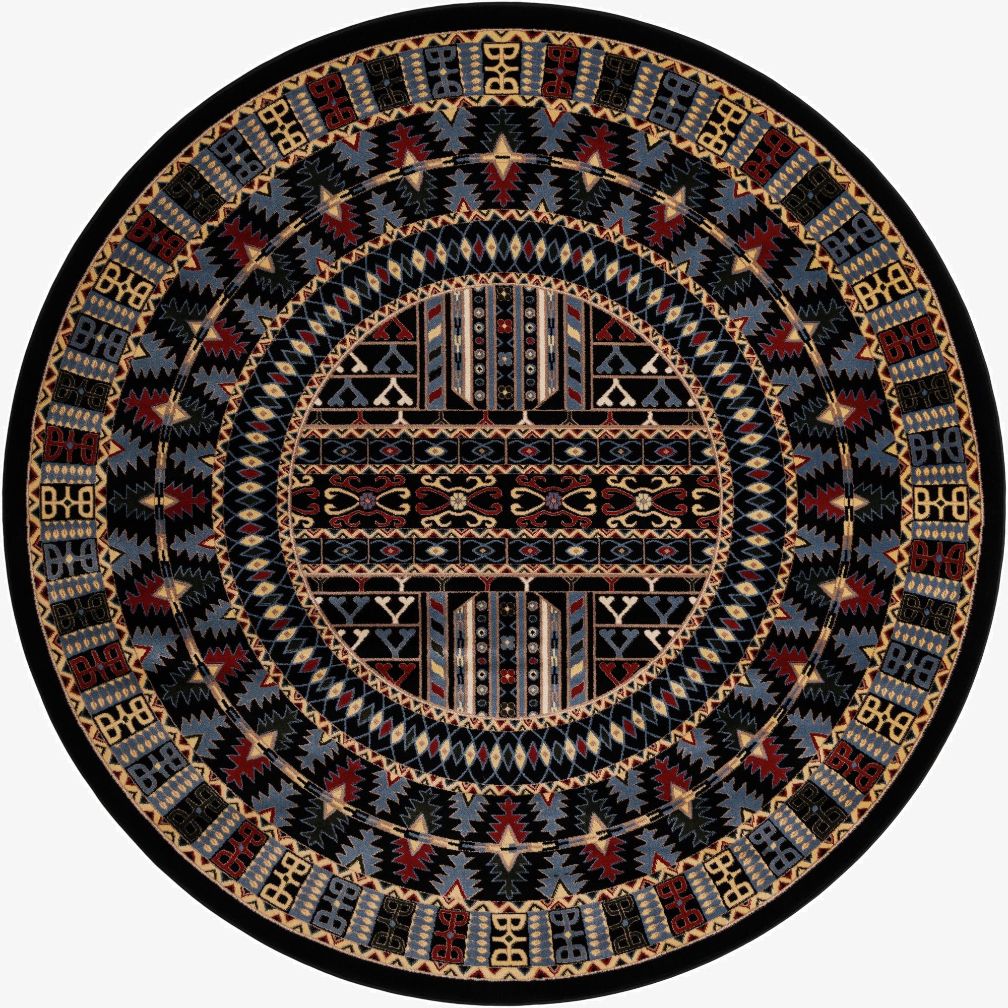 7' 10 x 7' 10 Bokhara Round Rug