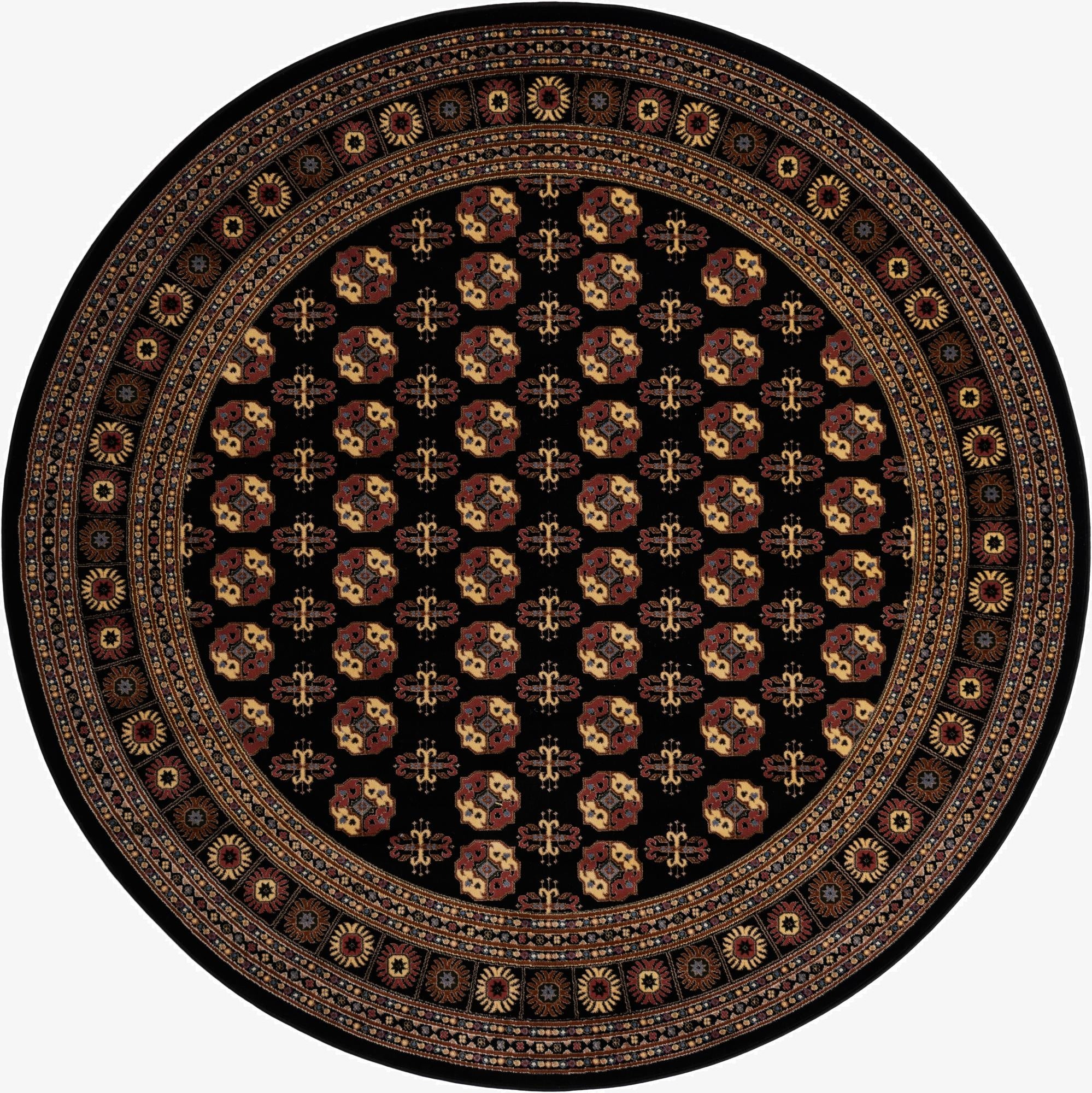 7' 10 x 7' 10 Bokhara Round Rug