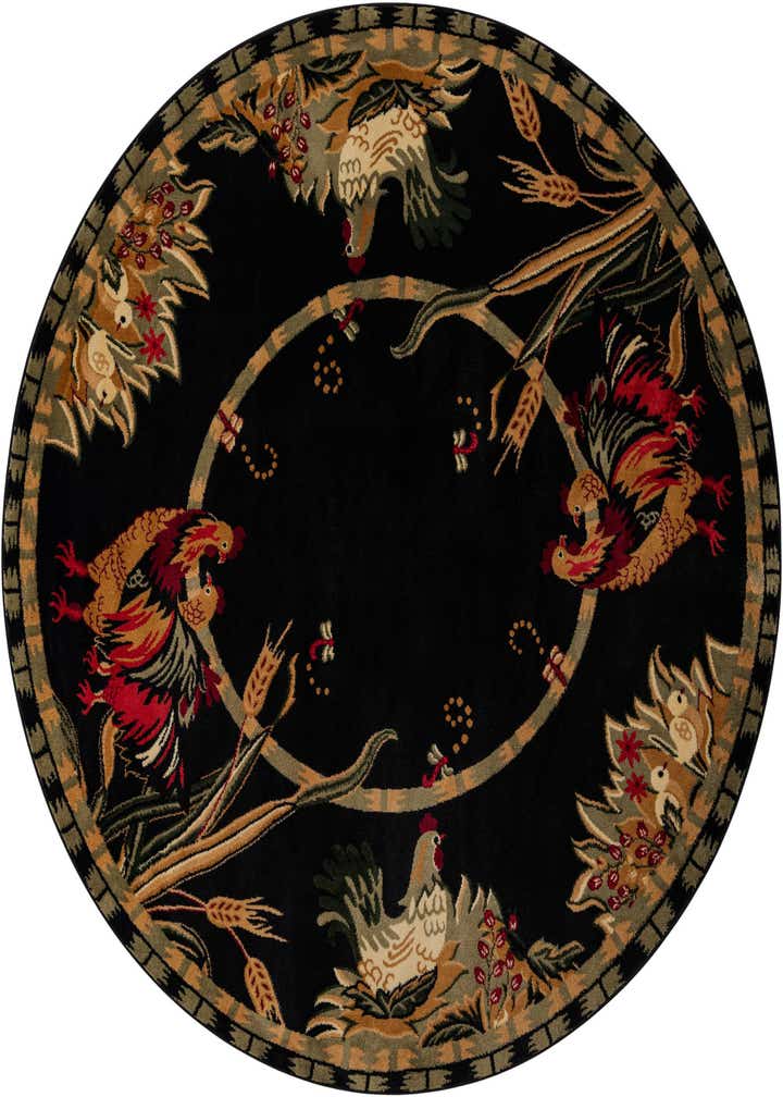 7' 10 x 7' 10 Country Round Rug
