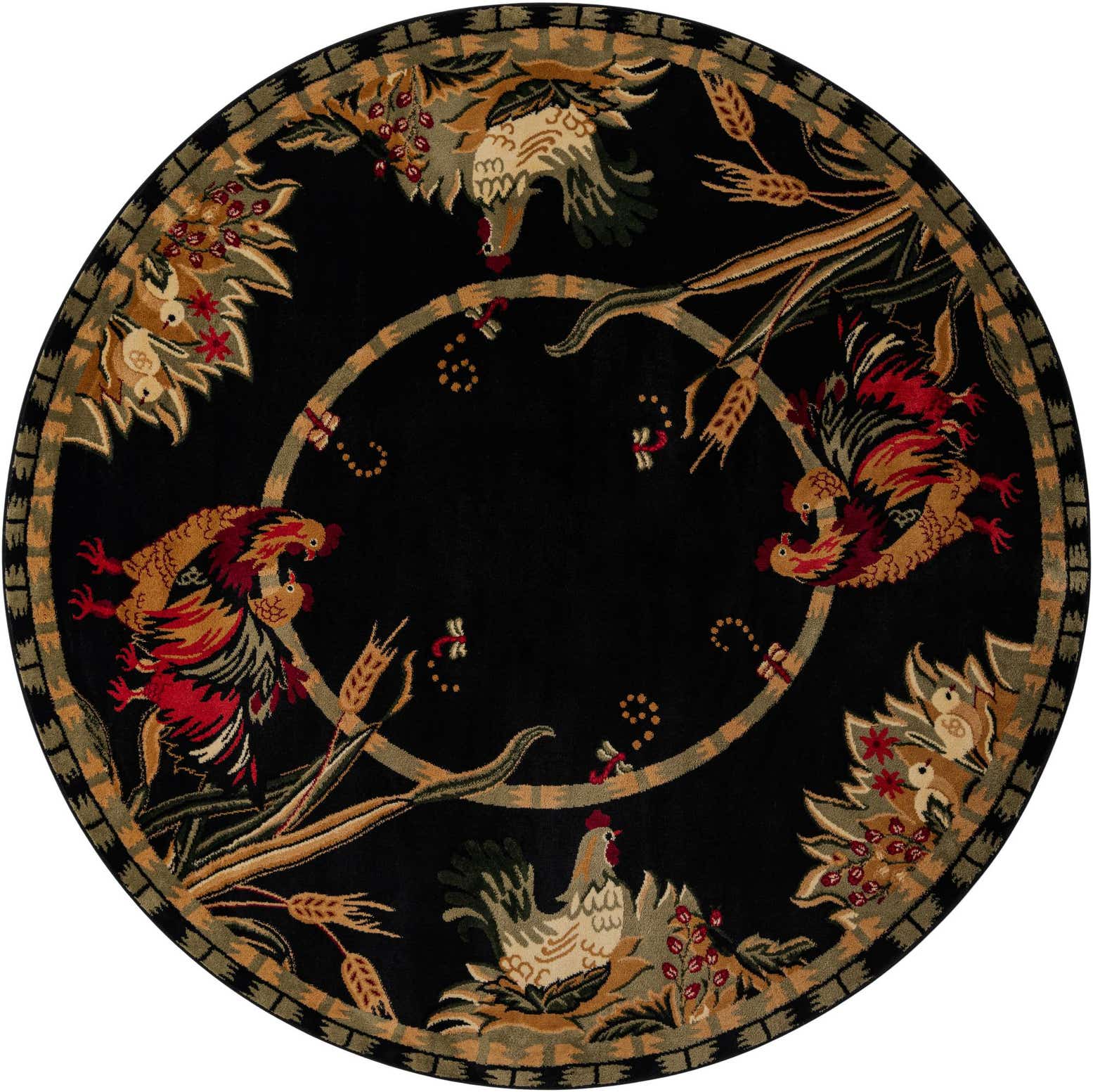 7' 10 x 7' 10 Country Round Rug
