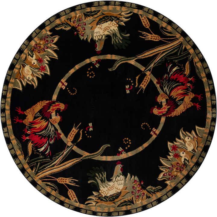 7' 10 x 7' 10 Country Round Rug