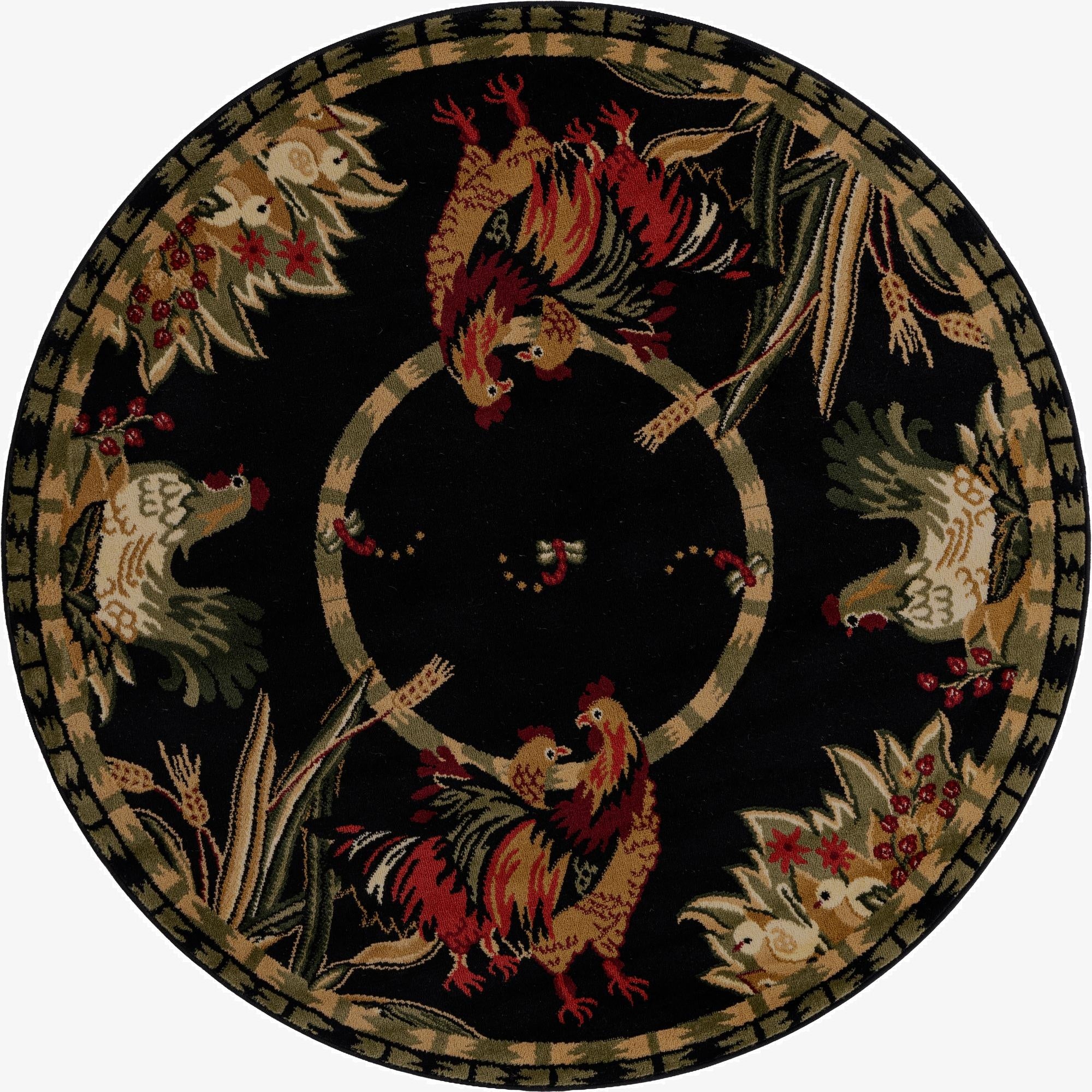 3' x 3' Country Round Rug