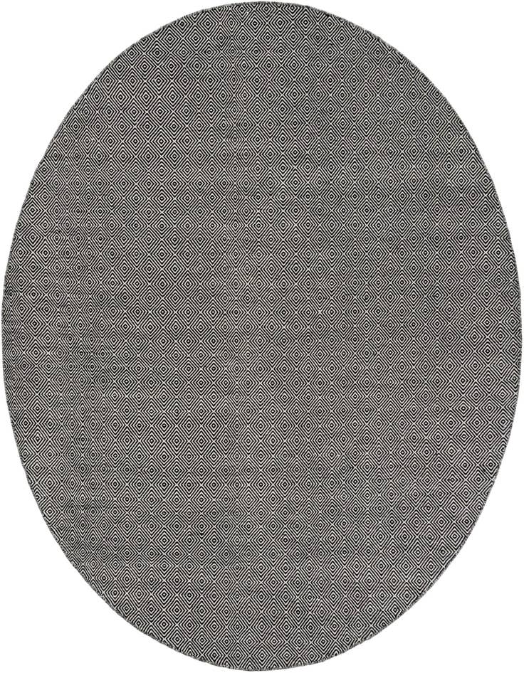 Detail image of 10' x 10' Hand Woven Geo Trellis Flatweave Round Rug