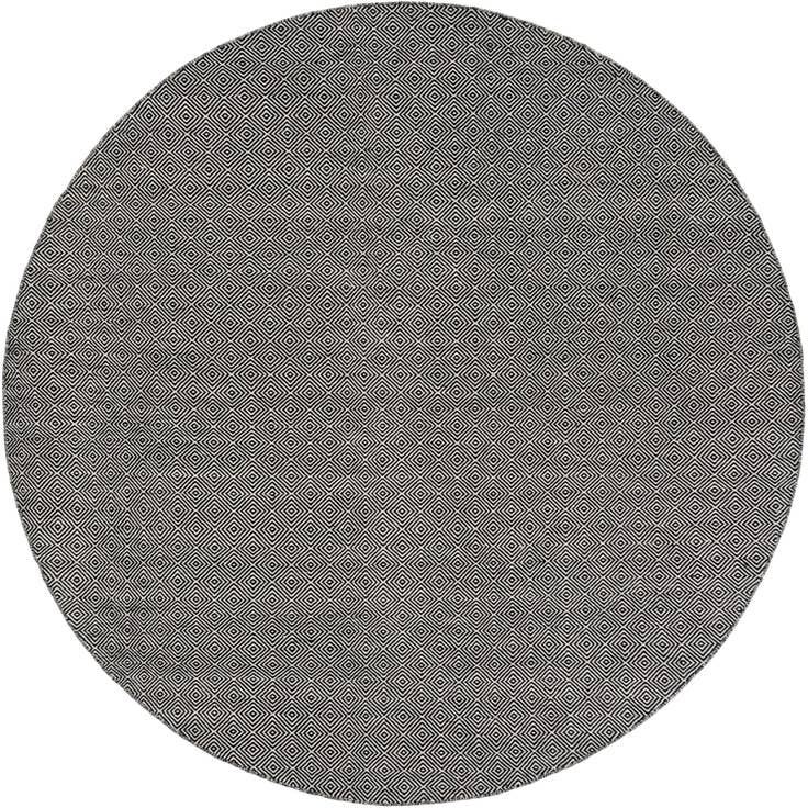 Detail image of 10' x 10' Hand Woven Geo Trellis Flatweave Round Rug