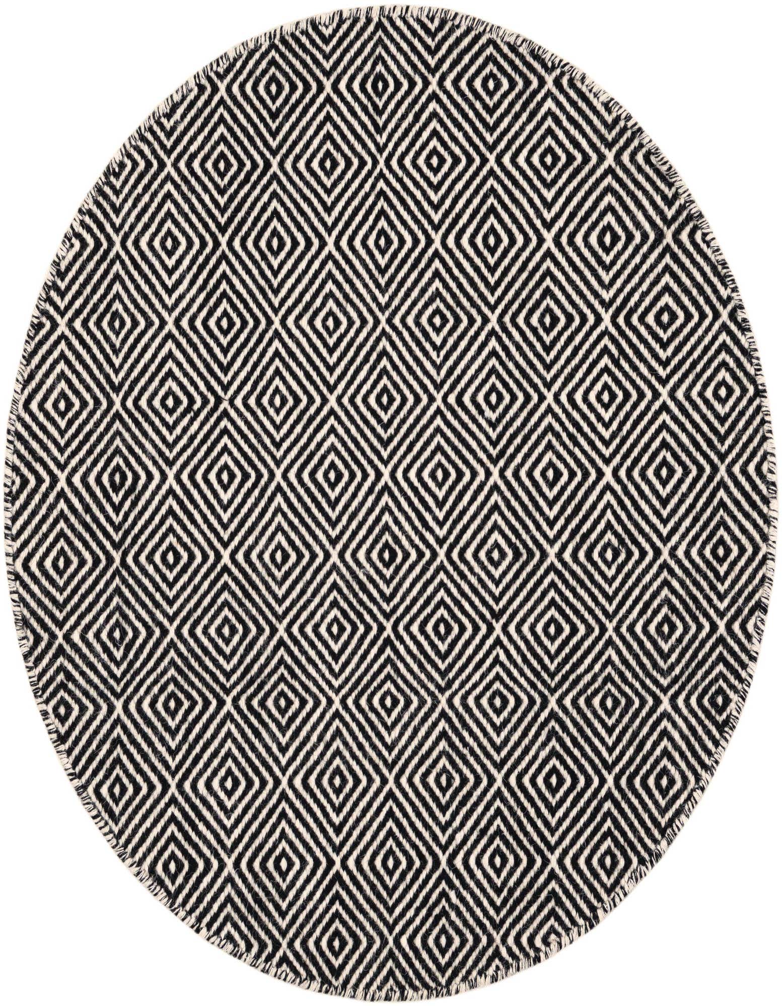 3' 1 x 3' 1 Hand Woven Geo Trellis Flatweave Round Rug