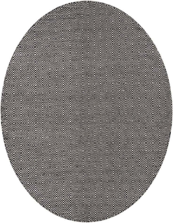 Detail image of 6' 1 x 6' 1 Hand Woven Geo Trellis Flatweave Round Rug