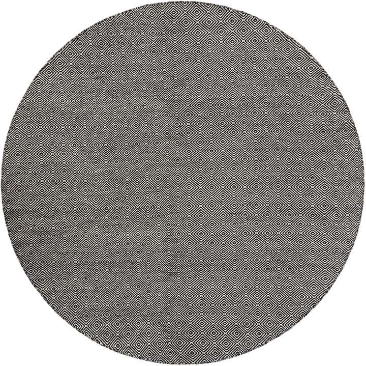 7' 10 x 7' 10 Hand Woven Geo Trellis Flatweave Round Rug