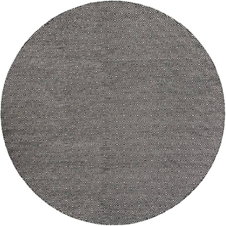 Detail image of 7' 10 x 7' 10 Hand Woven Geo Trellis Flatweave Round Rug