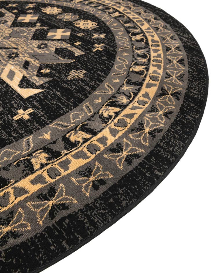 Detail image of 7' 10 x 7' 10 Heriz Design Round Rug