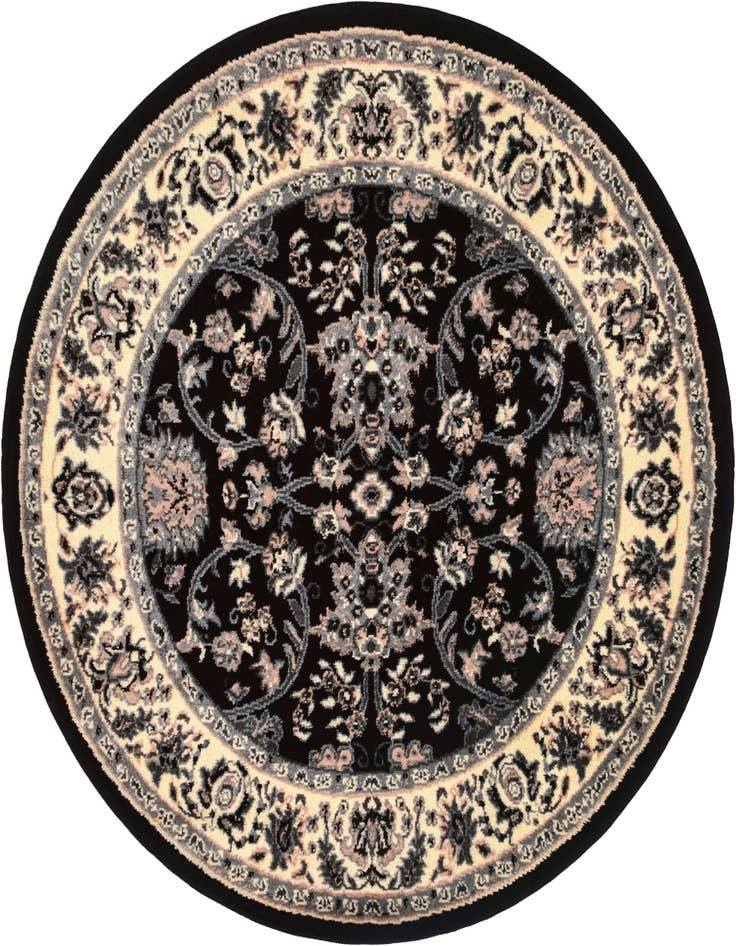 Detail image of 4' x 4' Kashan Design Round Rug