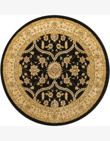 Black Kensington Round Rug