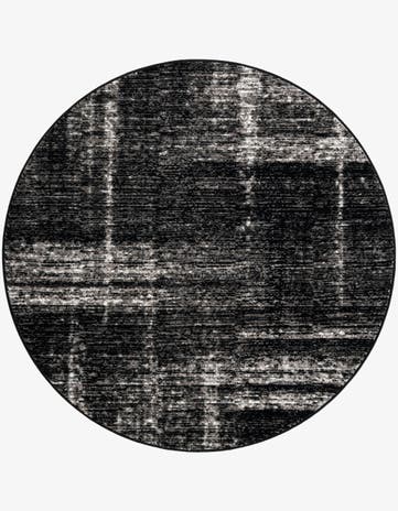 Black Laguna Round Rug