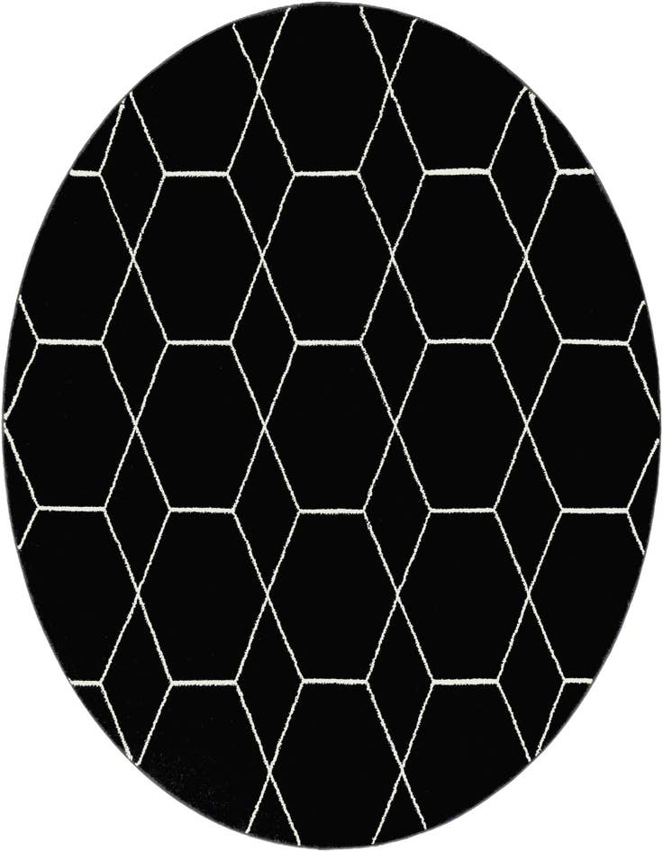 Detail image of 7' 10 x 7' 10 Lattice Frieze Round Rug