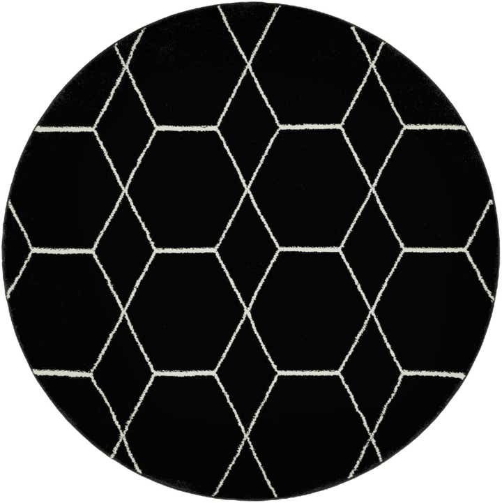 5' 3 x 5' 3 Lattice Frieze Round Rug