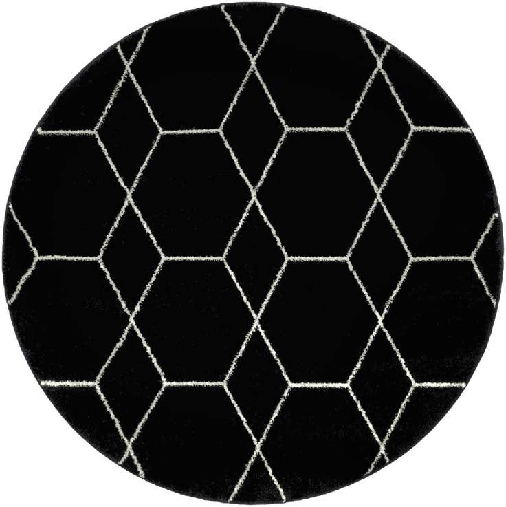 Detail image of 4' x 4' Lattice Frieze Round Rug