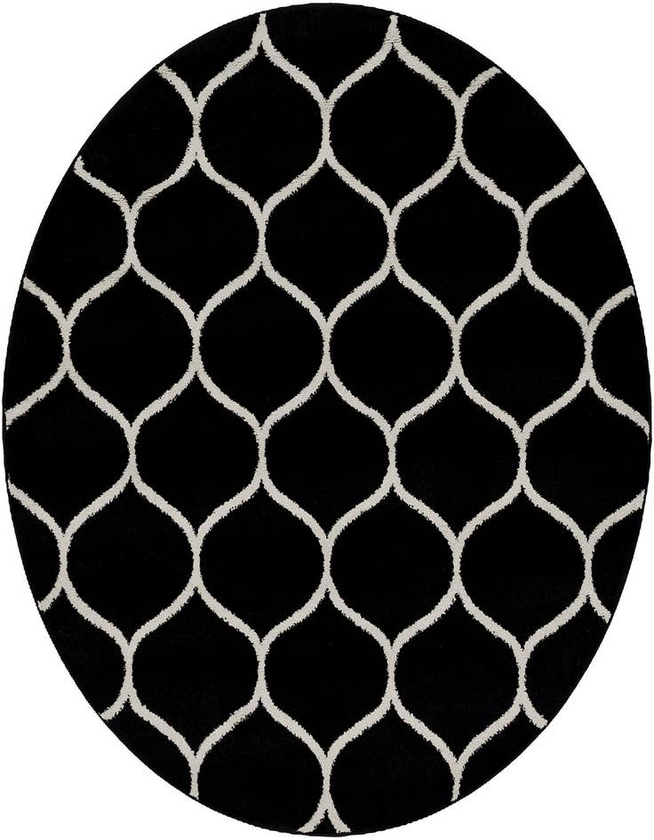 Detail image of 5' 3 x 5' 3 Lattice Frieze Round Rug