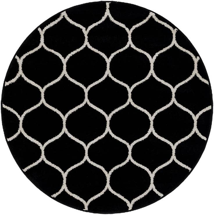Detail image of 4' x 4' Lattice Frieze Round Rug