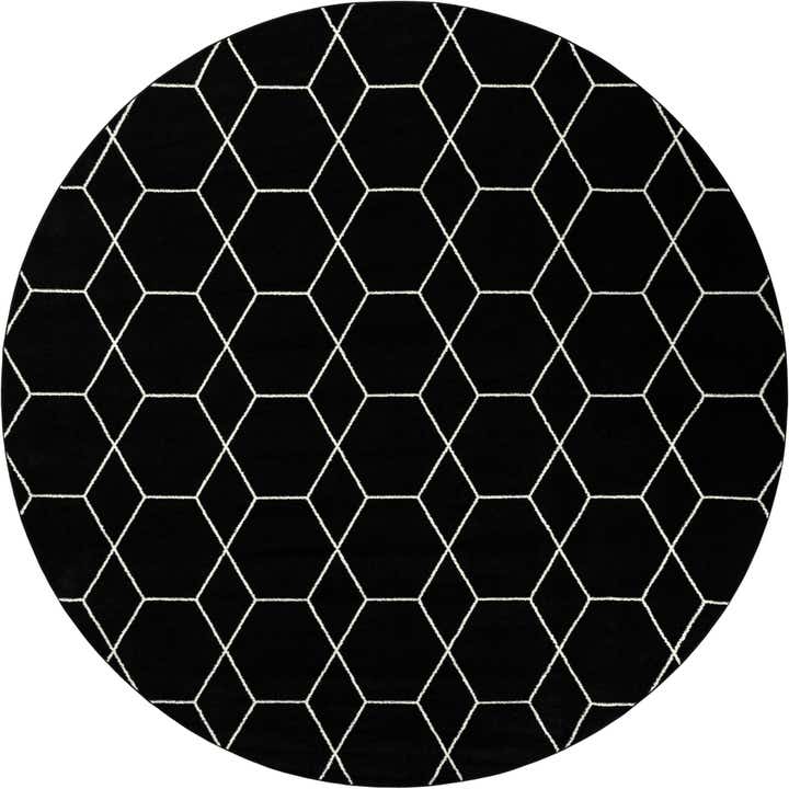 12' x 12' Lattice Frieze Round Rug