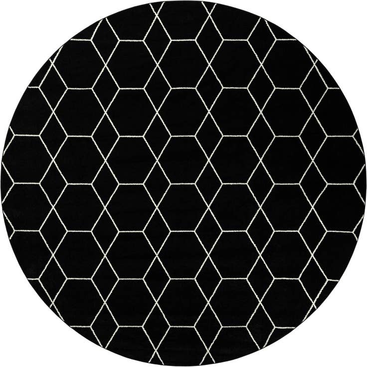 Detail image of 12' x 12' Lattice Frieze Round Rug