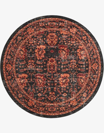 Black Lucerne Round Rug