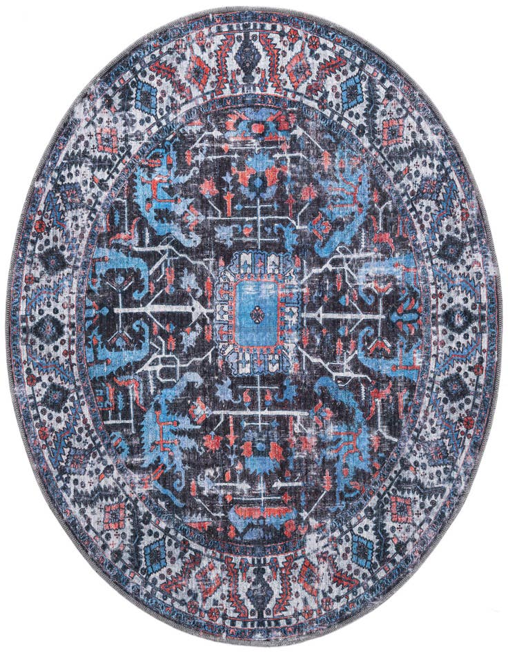 Detail image of 5' 3 x 5' 3 Washable Mangata Round Rug