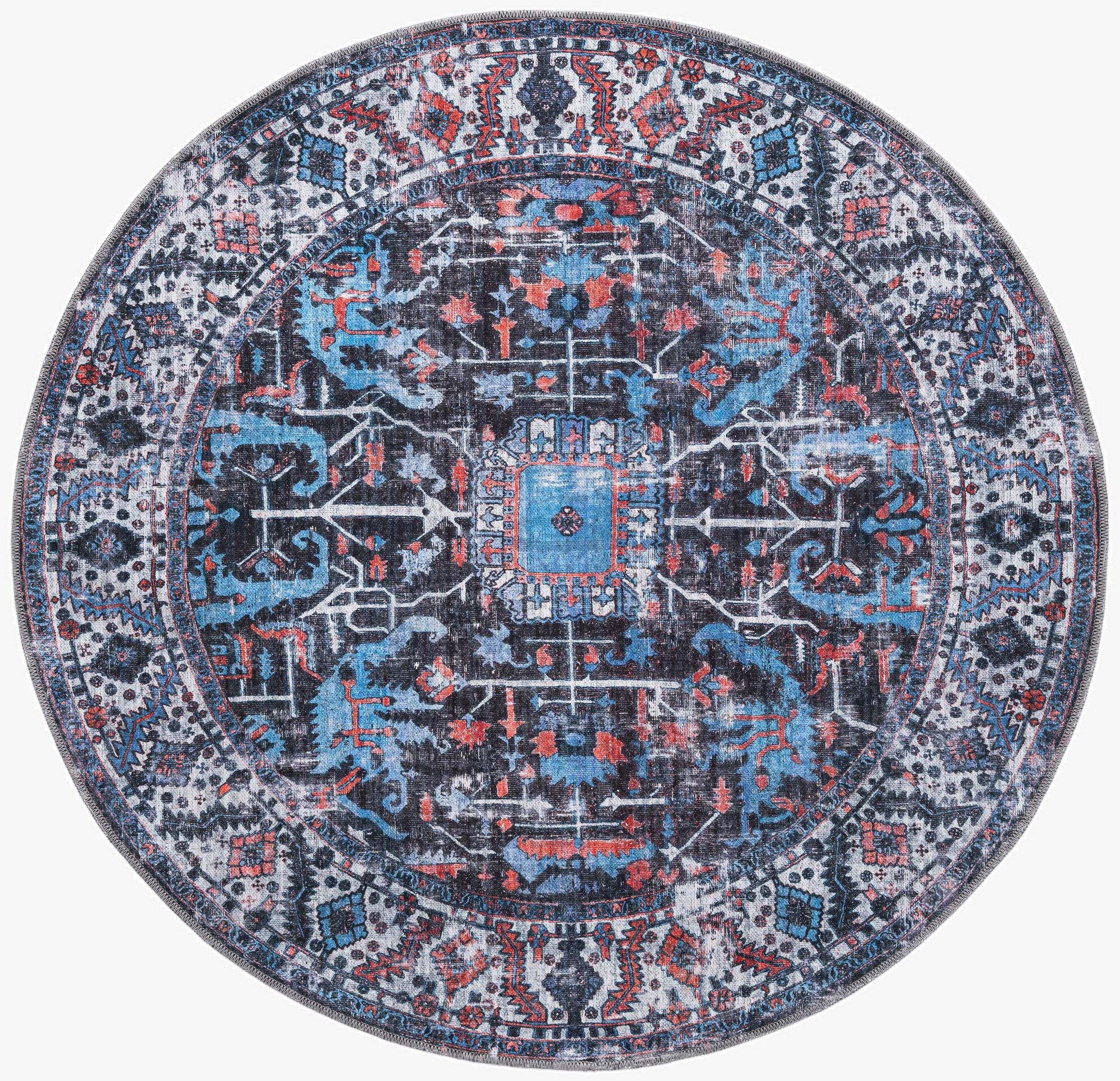 5' 3 x 5' 3  Washable Mangata Round Rug