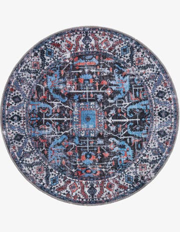 4' x 4' Washable Mangata Round Rug