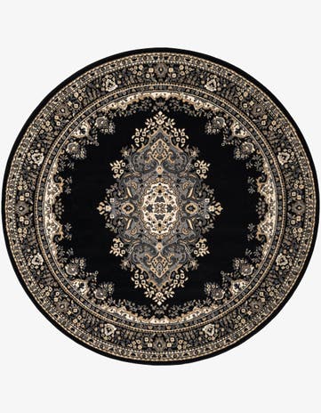 7' x 7' Mashad Design Round Rug