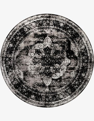 Black Monaco Round Rug