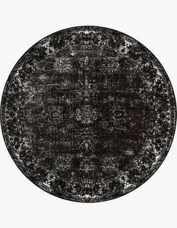 Black Monaco Round Rug