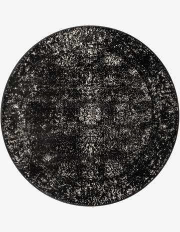 Black Monaco Round Rug