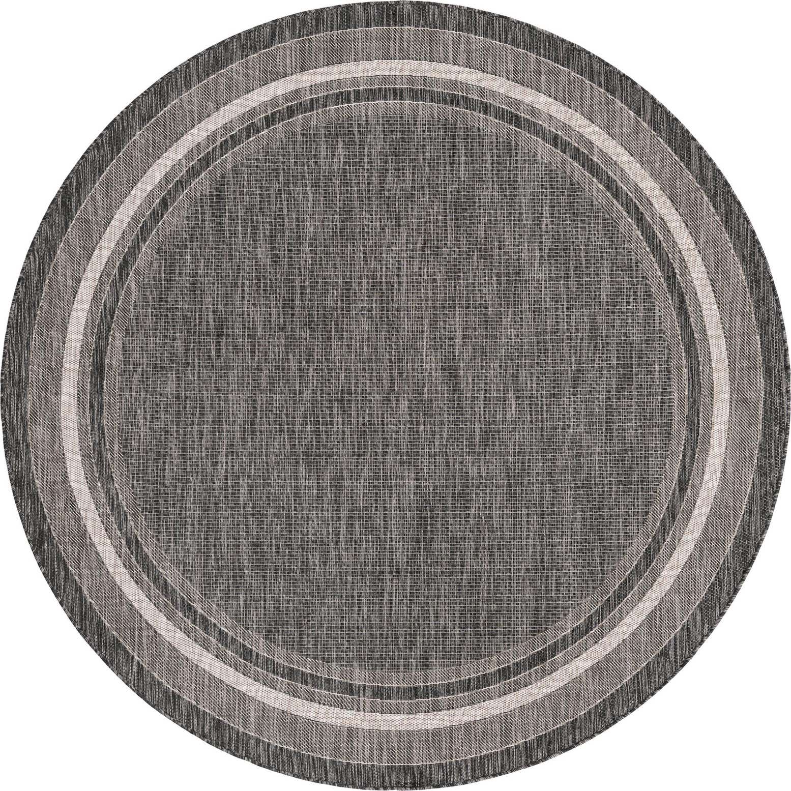 7' 10 x 7' 10 Easy-Clean Border Indoor / Outdoor Round Rug