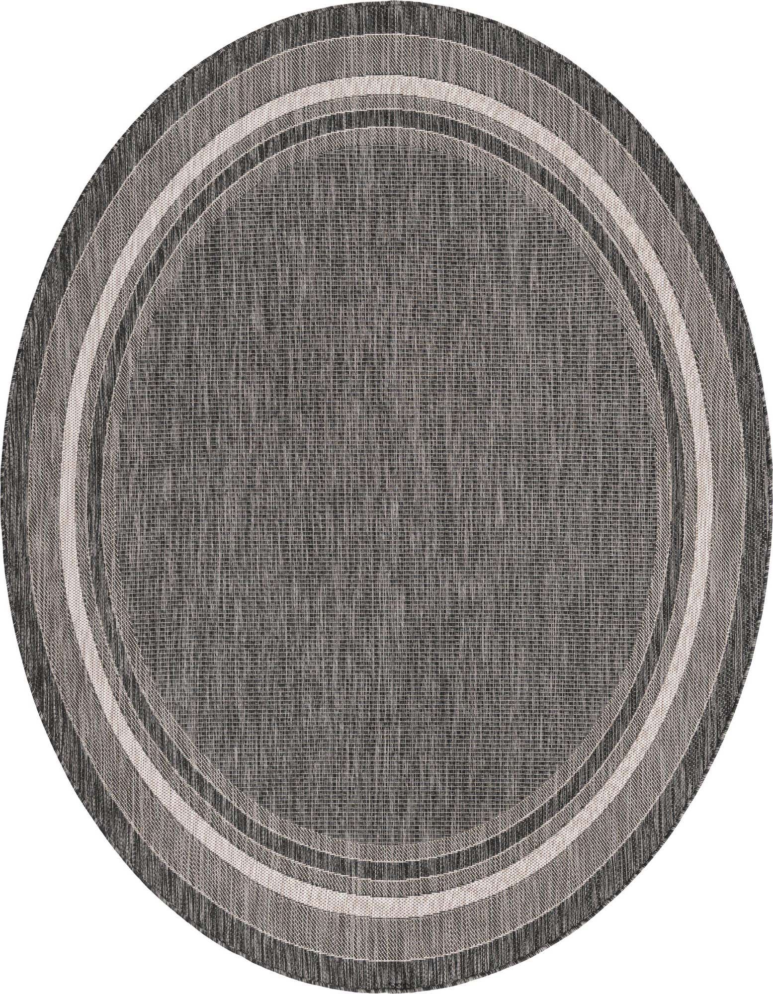 5' 3 x 5' 3 Easy-Clean Border Indoor / Outdoor Round Rug