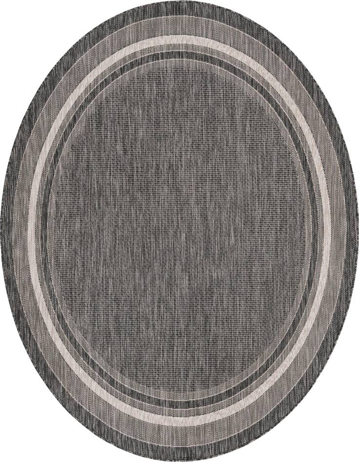 Detail image of 5' 3 x 5' 3 Easy-Clean Border Indoor / Outdoor Round Rug