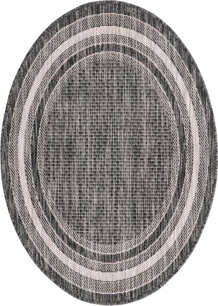 3' x 3' Easy-Clean Border Indoor / Outdoor Round Rug