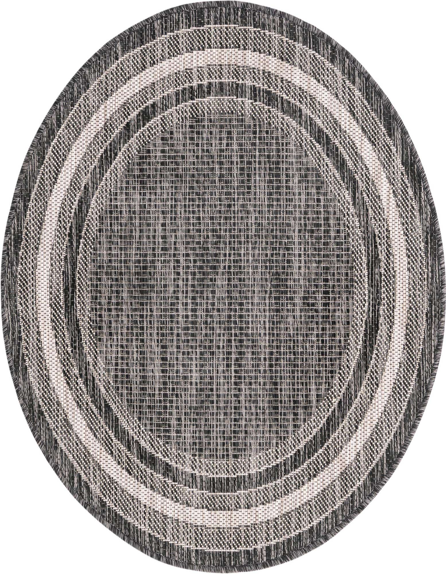 3' x 3' Easy-Clean Border Indoor / Outdoor Round Rug
