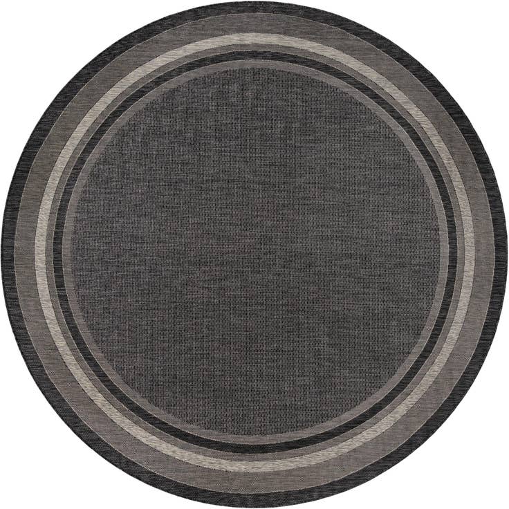 Detail image of 10' 8 x 10' 8 Easy-Clean Border Indoor / Outdoor Round Rug