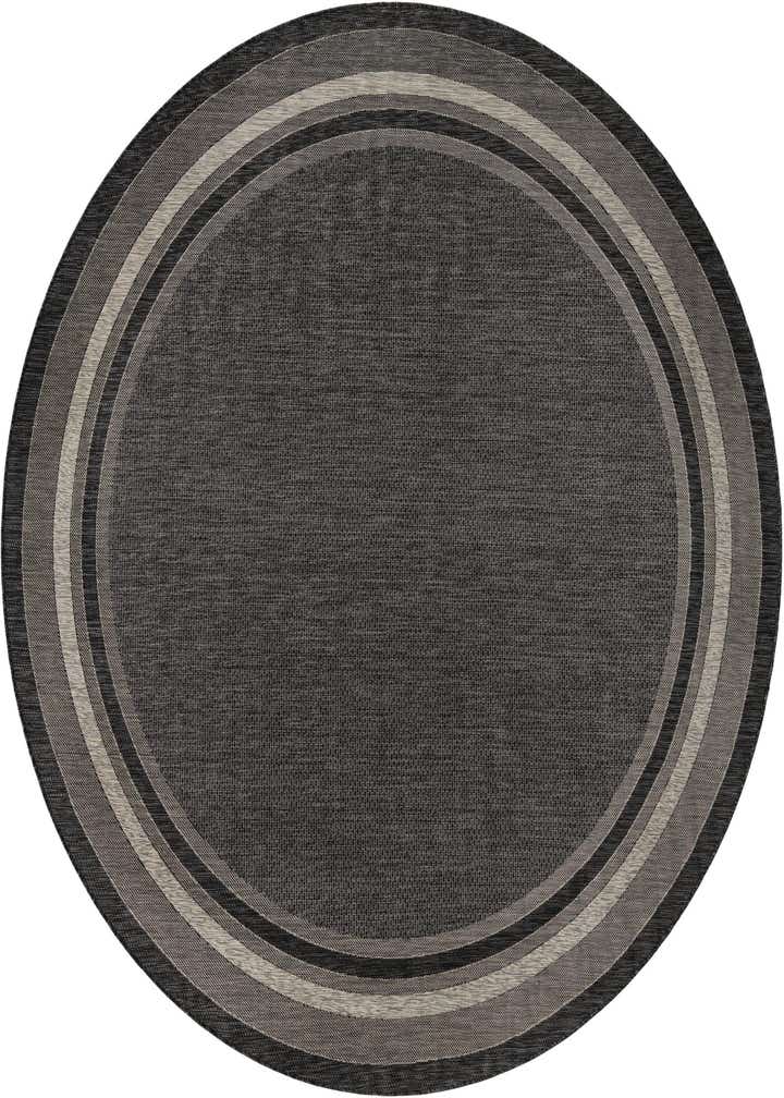 13' x 13' Easy-Clean Border Indoor / Outdoor Round Rug