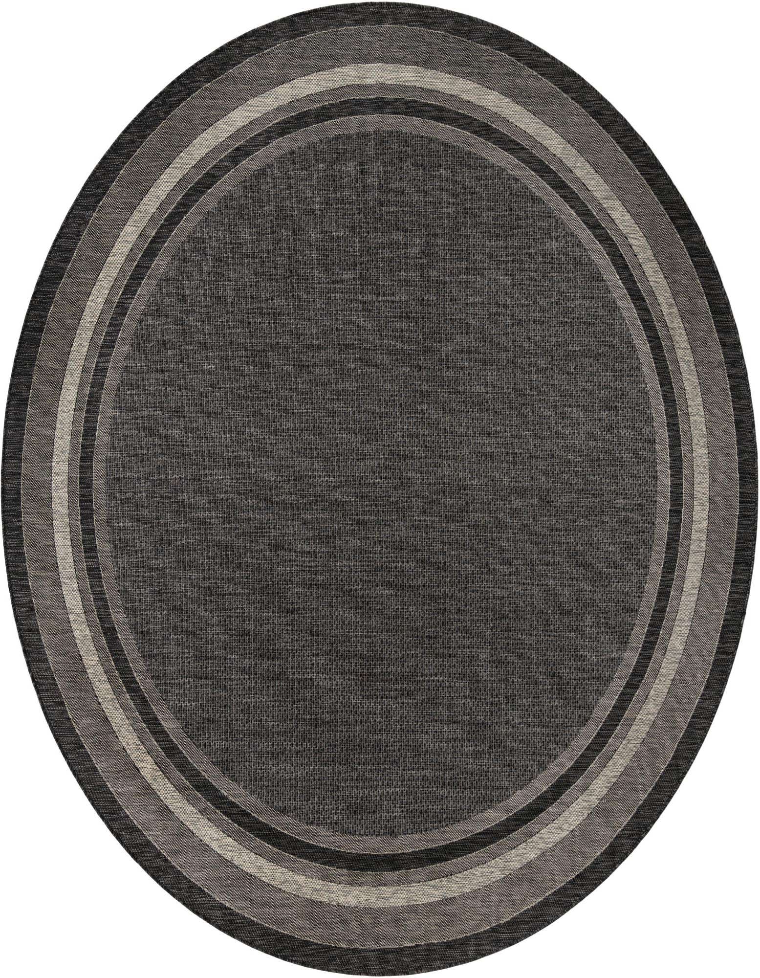 13' x 13' Easy-Clean Border Indoor / Outdoor Round Rug