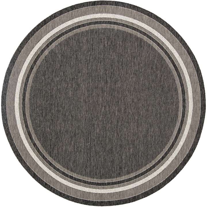 10' x 10' Easy-Clean Border Indoor / Outdoor Round Rug